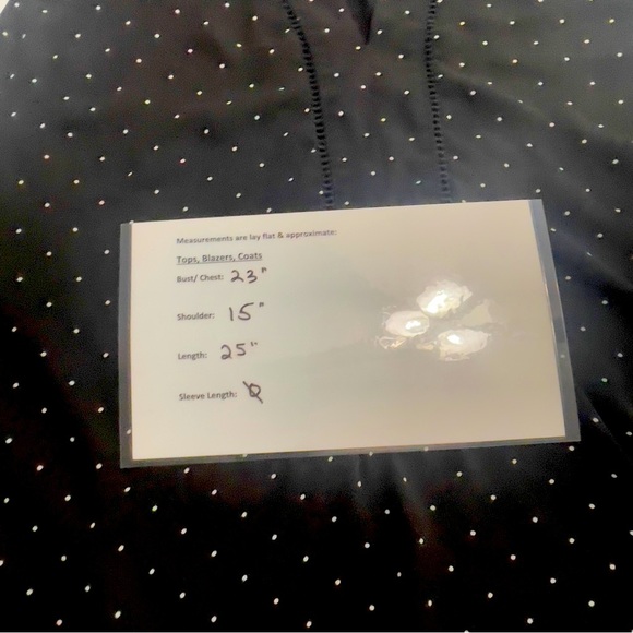 LOFT Plus Mix Media Black Sleeveless Blouse with White Dots, Polka Dots Sz 18 - Picture 9 of 10